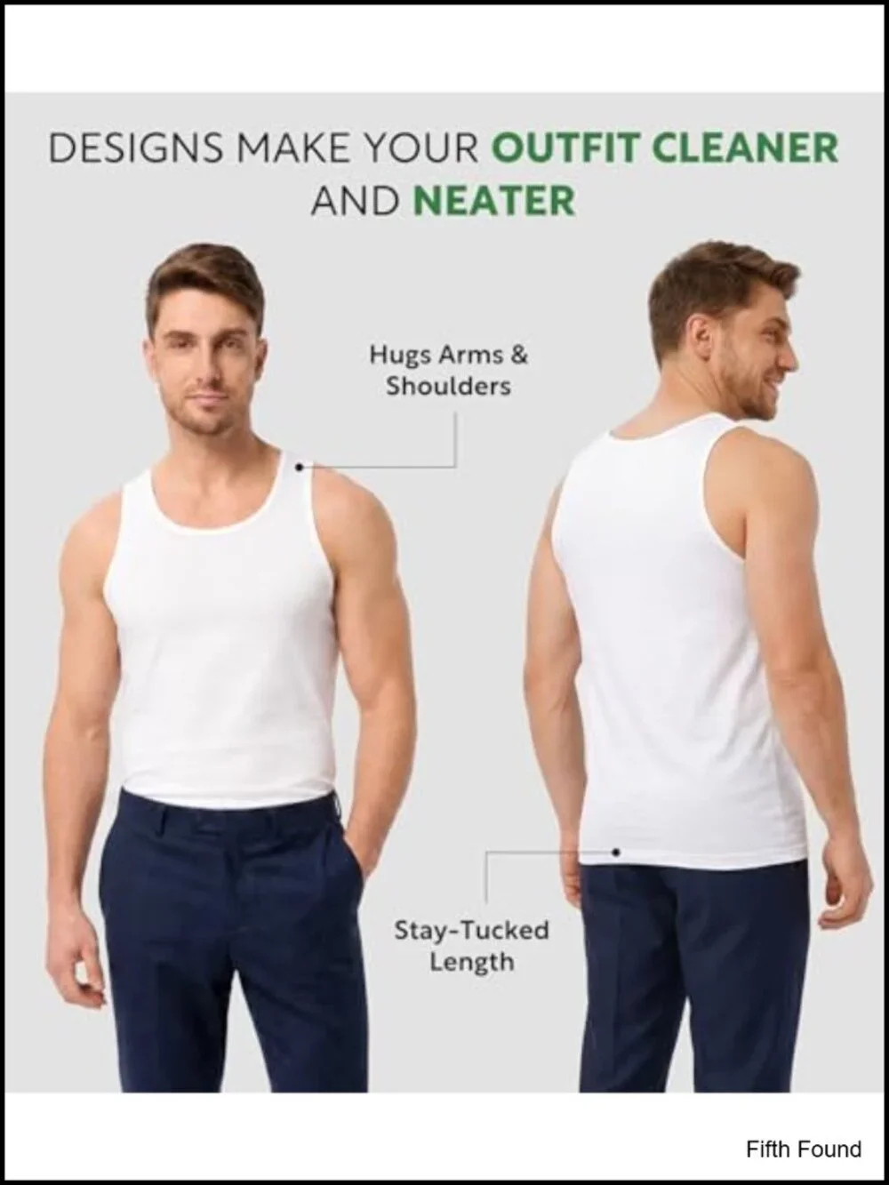 Men's Bamboo Rayon Tank Top Undershirts, Moisture-Wicking A-Shirt, Breathable,